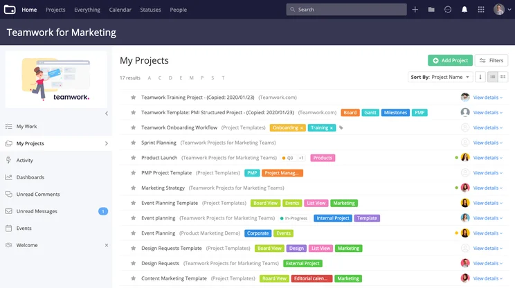 Teamwork My Projects