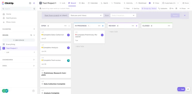 ClickUp Kanban