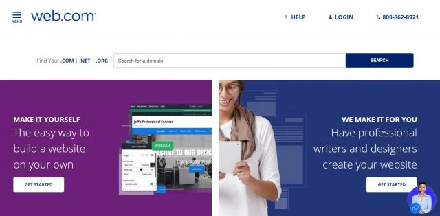 Web.com homepage