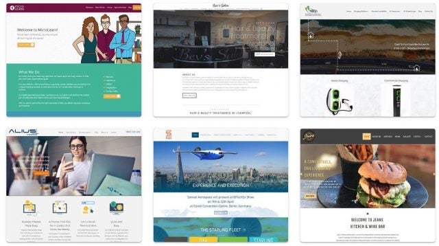 Examples of bOnline's website design