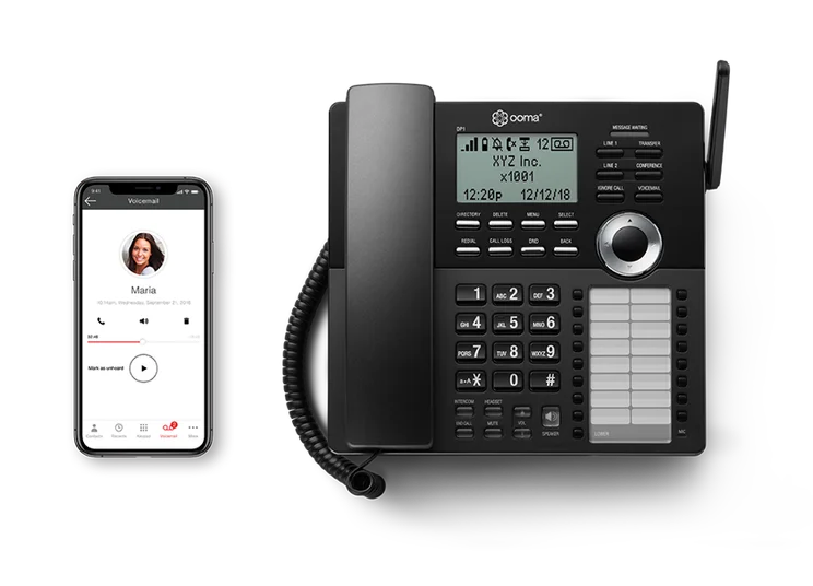 Ooma VoIP on mobile and desktop phone
