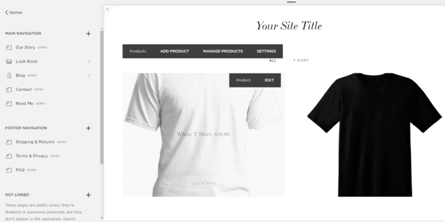squarespace online store product page