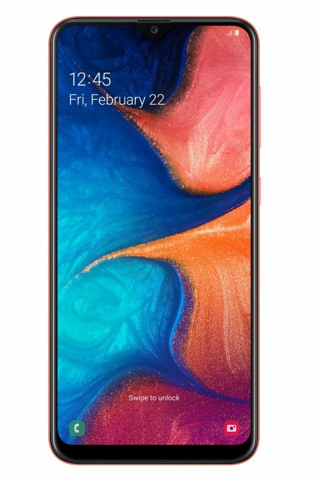 samsung galaxy a20 front