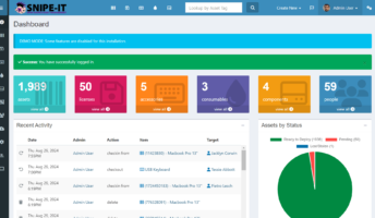 An example of the Snipe-IT homepage