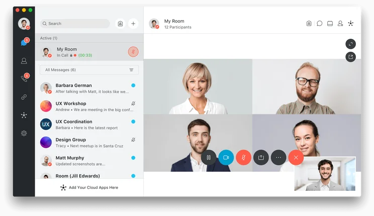 Webex Main Interface