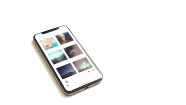 iphone on white background