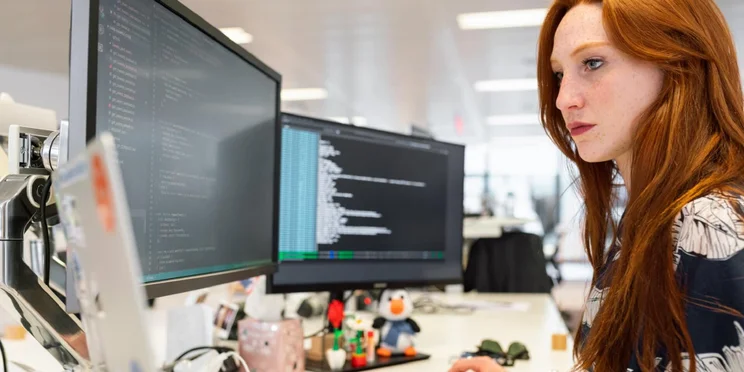 woman working in tech engineering