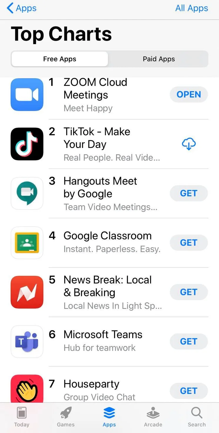 App Store Top Charts