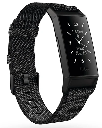 fitbit charge 4 showing clockface