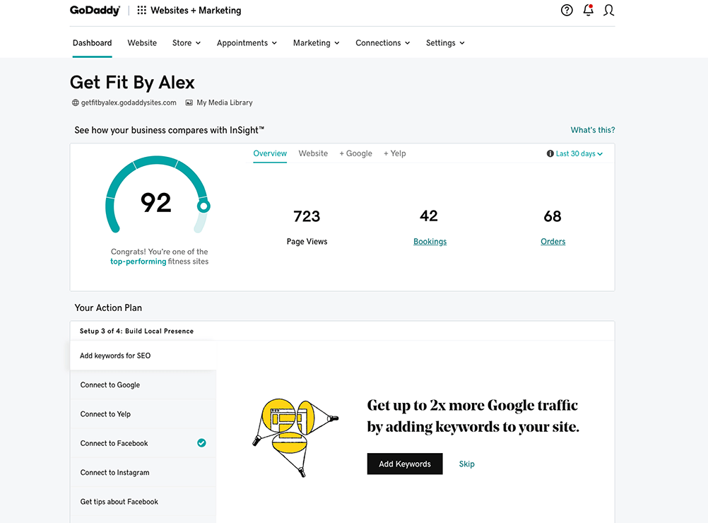 godaddy marketing assesment