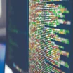 internet screen with coding
