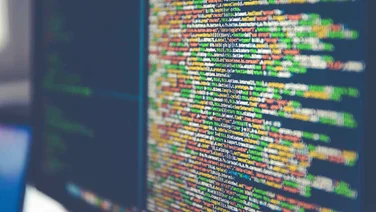 internet screen with coding