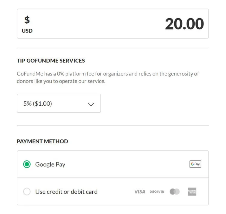 GoFundMe payments