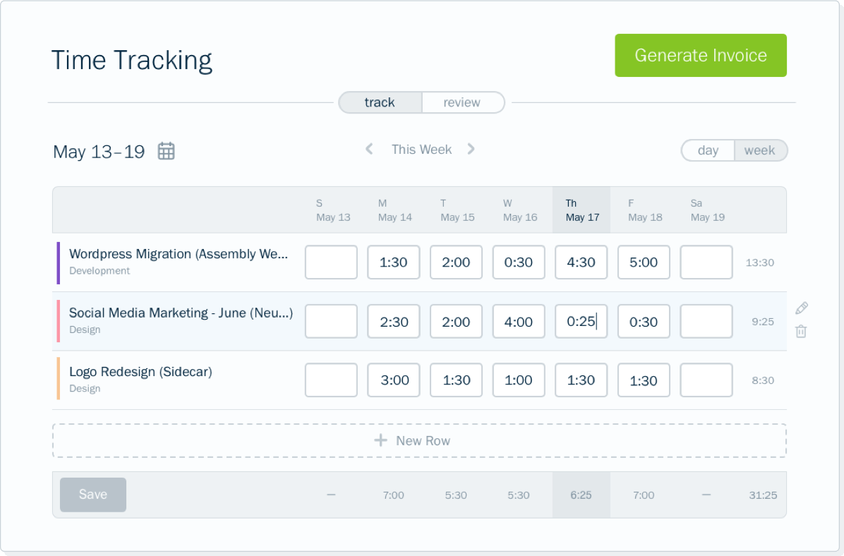 Freshbooks: Time Tracking