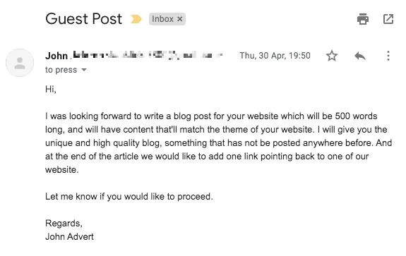 john advert guest post