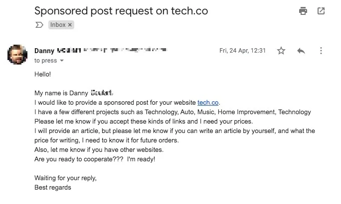 ready to cooperate guest post email