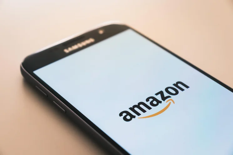 Amazon on phone screen