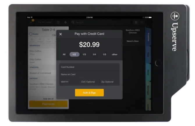 Upserve Split Checks