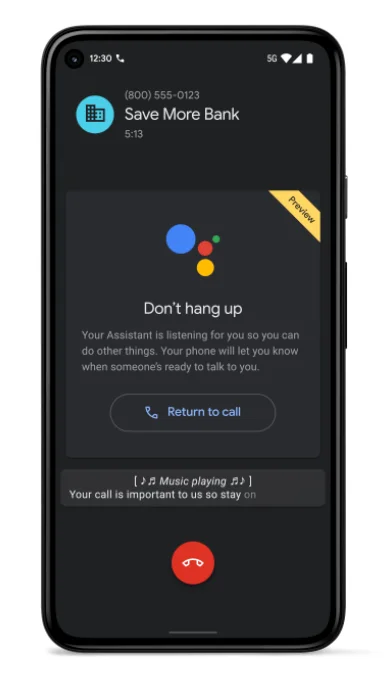 Pixel 5 Hold for Me