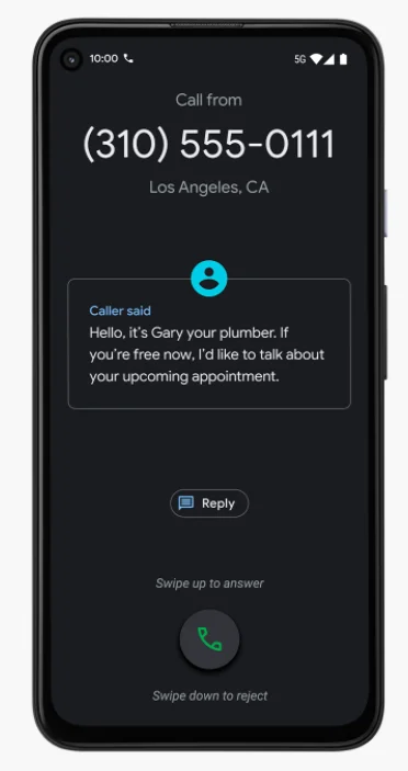 Pixel 4a 5G Robocall