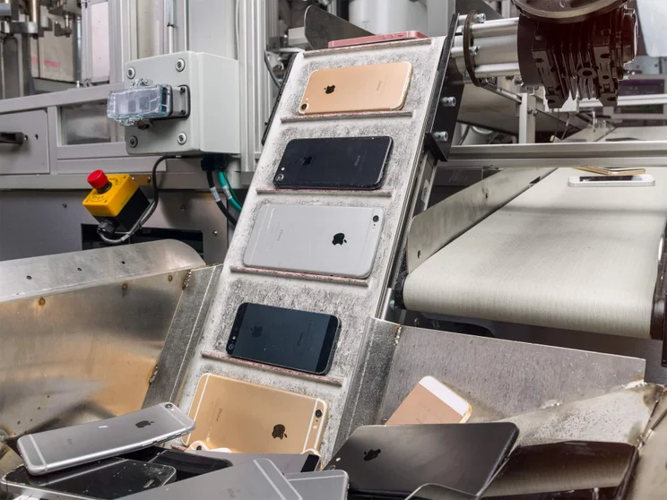 Iphones being recycled