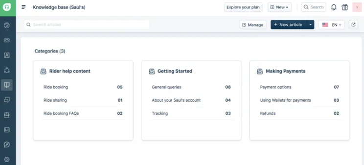 Freshdesk knowledge base