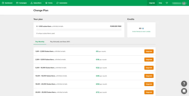 Mailerlite Plans