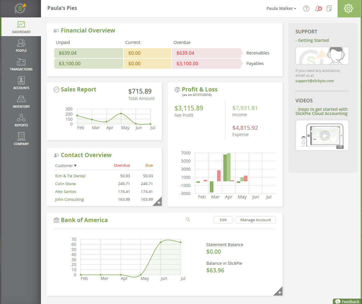 SlickPie Interface