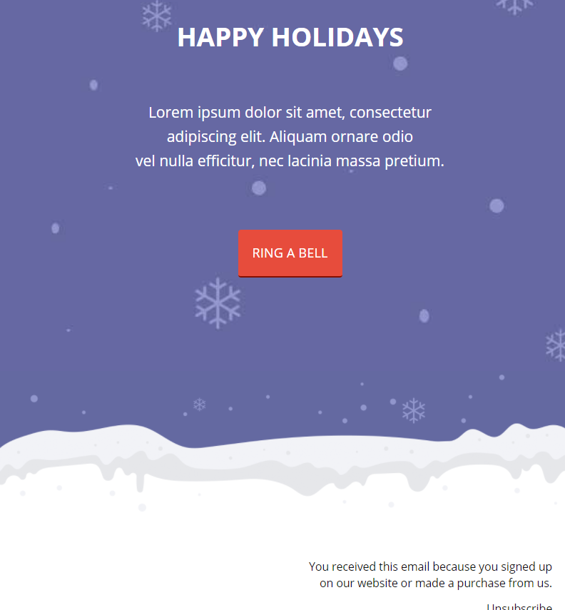 Mailerlite Template Holiday