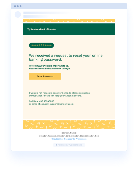 Send Grid Template Password