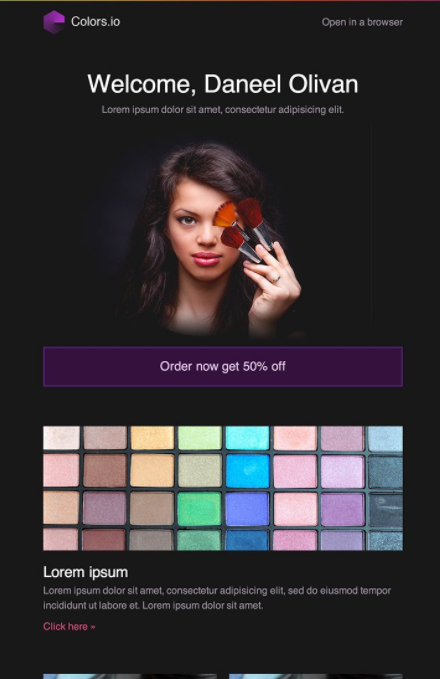 Cakemail Template Cosmetic