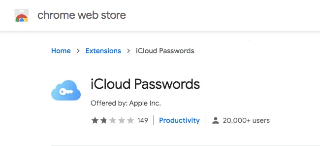 iCloud Passwords User Ratings