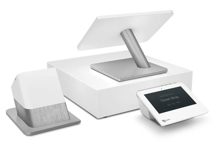 Clover Station Pro POS system with monitor and hardware.