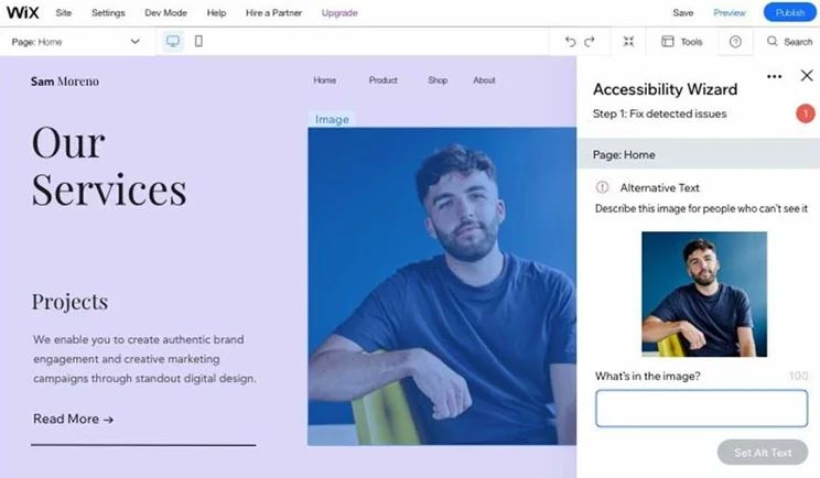 wix accesibility