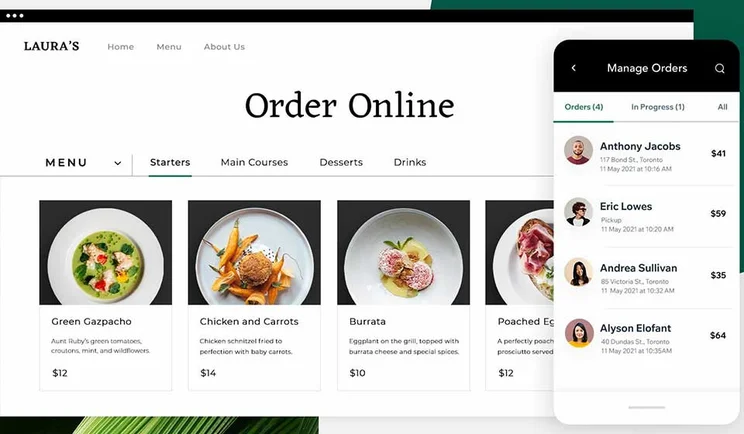 wix online ordering