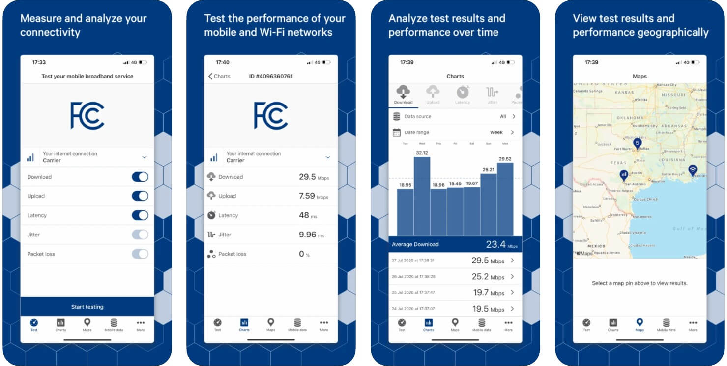 FCC speed test app