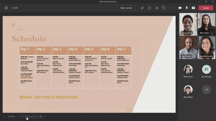 Microsoft Teams PowerPoint Live