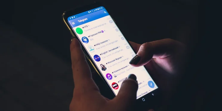 telegram app on a phone