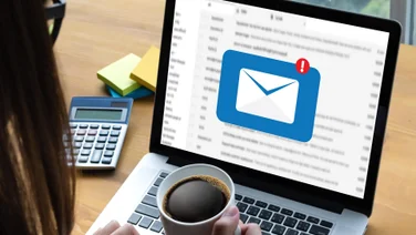 Women having a coffee and doing email marketing