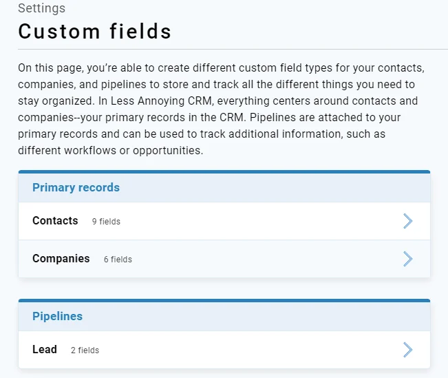 Less Annoying CRM Custom