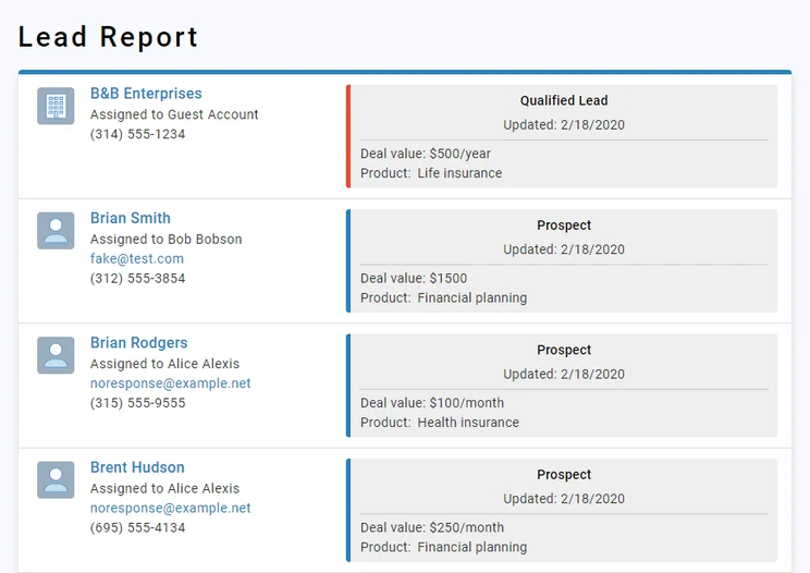 Less Annoying CRM Report