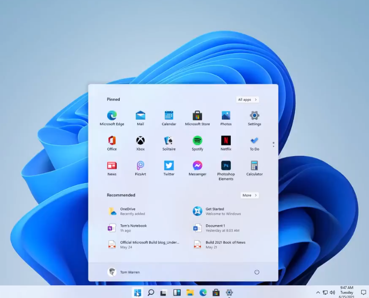 Windows 11 Start Menu