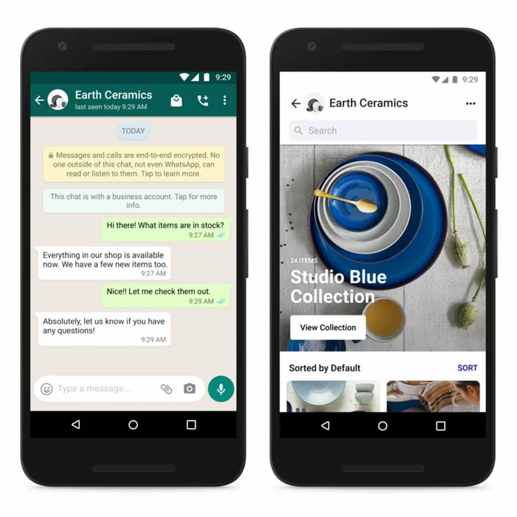 whatsapp shops