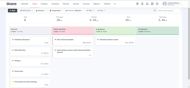 Scoro Kanban