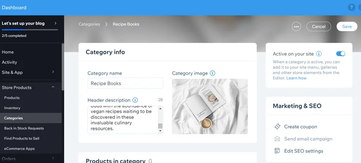 Build Categories