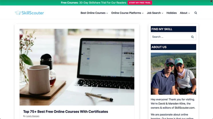This affiliate website promotes Skillshare courses.