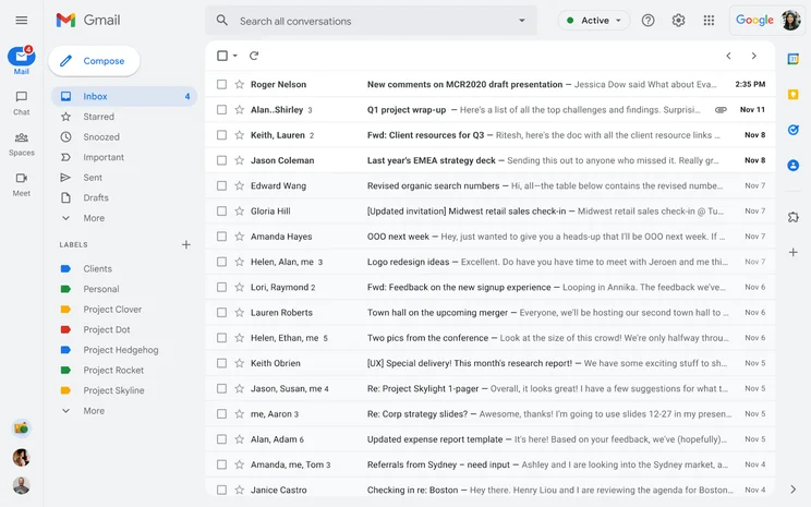 Gmail New Screen