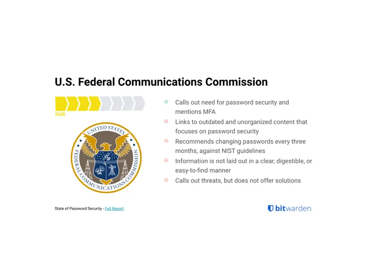 Password Report FCC