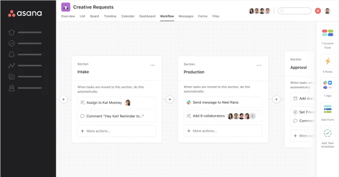 Asana Workflow Builder