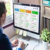 Project Management Board on Computer